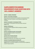 CLGPO-COMPETITIVE BIDDING  REQUIREMENTS EXAM QUESTIONS WITH  100&percnt; CORRECT ANSWERS&excl;