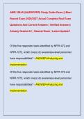 AWR 358-W &lpar;HAZWOPER&rpar; Study Guide Exam &vert;&vert; Most  Recent Exam 2026&sol;2027 Actual Complete Real Exam  Questions And Correct Answers &lpar; Verified Answers&rpar;  Already Graded A&plus; &vert; Newest Exam &vert; Latest Update&excl;&excl; 