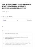 IICRC TCST Trauma and Crime Scene Clean up NEWEST UPDATED 2026 GUIDE WITH QUESTIONS AND VERIFIED ANSWERS