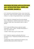 WISCONSIN PESTICIDE APPLICATOR EXAM 100&percnt; SATISFACTION FINAL PAPER 2026 FULL ANSWERS GRADED A&plus;
