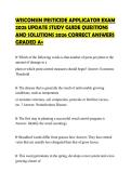 WISCONSIN PESTICIDE APPLICATOR EXAM 2025 UPDATE STUDY GUIDE QUESTIONS AND SOLUTIONS 2026 CORRECT ANSWERS GRADED A&plus;