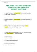 PRO TOOLS 101 STUDY GUIDE 2026 UPDATED ACTUAL EXAM WITH CORRECT SOLUTIONS
