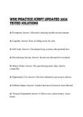 WISE PRACTICE SCRIPT UPDATED 2026 TESTED SOLUTIONS