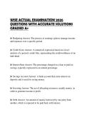 WISE ACTUAL EXAMINATION 2026 QUESTIONS WITH ACCURATE SOLUTIONS GRADED A&plus;