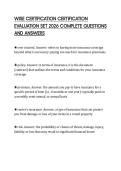 WISE CERTIFICATION CERTIFICATION EVALUATION SET 2026 COMPLETE QUESTIONS AND ANSWERS