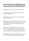 WISE CERTIFICATION COMPREHENSIVE EXAM 2026 QUESTIONS AND ANSWERS GRADED A&plus;
