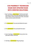 CVS PHARMACY TECHNICIAN EXAM 2026 UPDATED EXAM WITH VERIFIED SOLUTIONS&period;