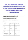 NRNP 6531 Final Exam Study Guide Actual Questions and Answers &vert; Advanced Practice Care of Adults Across the Lifespan &vert; Walden University &vert; 2026&sol;2027 Academic Year &vert; A&plus; Grade Comprehensive Review