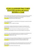 ATI RN Leadership Proctored Exam Prep 2025&ndash;2026 &mdash; A&plus; Nursing Success&vert;ATI RN Leadership Proctored Exam &ndash; 2026 &ndash; Practice Questions and Verified Answers &lpar;2025&sol;2026 Edition&rpar; Quiz Bundles 