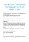 TEXAS IRRIGATOR LICENSE EXAM Actual Exam QUESTIONS AND ANSWERS 2026 &vert; TCEQ Complete Q&A Graded A&plus; &vert; Pass Guaranteed - A&plus; Graded