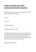 WONG EXAM PAPER 2026 TESTED QUESTIONS AND PRACTICE SOLUTION