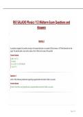RIO SALADO Physics 112 Midterm Exam Questions and Answers