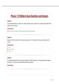 Physics 112 Midterm Exam Questions and Answers