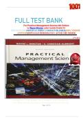 FULL TEST BANK For Practical Management Science 6th Edition by Wayne Winston Latest Update Graded A&plus;