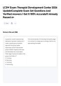 LCSW Exam&colon; Therapist Development Center 2026 Update&vert;Complete Exam Set Questions And Verified Answers &vert; Get It 100&percnt; Accurate&excl;&excl;&vert; Already Passed A&plus;