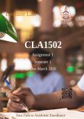 CLA1502 Assignment 1 2026 Semester 1 Due March 2026