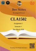 CLA1502 Assignment 1 Semester 1 2026 Due March 2026