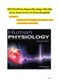Human Physiology &ndash; Stuart Fox 16th Edition &lpar;2022&rpar; &vert; Verified Test Bank for 2024&ndash;2025 &vert; All Chapters with MCQs and Answers