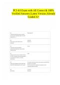 PCI 4&period;0 Exam with All Correct & 100&percnt; Verified Answers &vert;Latest Version &vert;Already Graded A&plus;