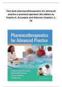 Test Bank for Pharmacotherapeutics for Advanced Practice A Practical Approach 5th Edition by Virginia Poole Arcangelo ISBN 9781975160593 Covering Chapters 1-56 Updated 2025&sol;2026 with Solutions and Test Bank