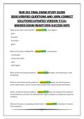 NUR 251 FINAL EXAM STUDY GUIDE 2026&vert;VERIFIED QUESTIONS AND 100&percnt; CORRECT SOLUTIONS&vert;UPDATED VERSION &excl;&excl;&excl;&vert;A&plus; GRADED&vert;EXAM READY&vert;95&percnt; SUCCESS RATE