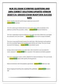 NUR 251 EXAM 3&vert;VERIFIED QUESTIONS AND 100&percnt; CORRECT SOLUTIONS&vert;UPDATED VERSION 2026&excl;&excl;&excl;&vert;A&plus; GRADED&vert;EXAM READY&vert;95&percnt; SUCCESS RATE