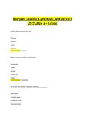 Biochemistry Module 6 Exam Prep 2025&ndash;2026 &mdash; A&plus; Verified Questions & AnswersBiochemistry &ndash; Module 6  &ndash; Practice Questions and Verified Answers