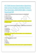 ATI TEAS Science Examination Questions  And Correct Answers &lpar;Verified Answers&rpar;  Plus Rationales 2025&sol;2026 Q&A &vert; Instant  Download Pdf 
