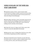 WORLD SCHOLARS CUP TEST PAPER 2026 STUDY GUIDE REVIEW