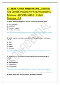 ATI TEAS Science practice Exam&comma; Questions  And Correct Answers &lpar;Verified Answers&rpar; Plus  Rationales 2025&sol;2026 Q&A &vert; Instant  Download Pdf 