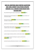 NUR 251 MIDTERM 2026&vert;VERIFIED QUESTIONS AND 100&percnt; CORRECT SOLUTIONS&vert;UPDATED VERSION &excl;&excl;&excl;&vert;A&plus; GRADED&vert;EXAM READY&vert;95&percnt; SUCCESS RATE