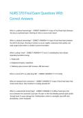 NURS 370 Final Exam Questions With Correct Answers 