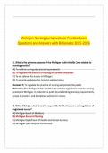 Michigan Nursing Jurisprudence Practice Exam Questions and Answers with Rationales 2025-2026