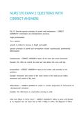 NURS 370 EXAM 2 QUESTIONS WITH CORRECT ANSWERS