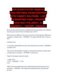ACS Quantitative Chemical Analysis Final Exam Questions with Correct Solutions&vert;&vert;100&percnt; Guaranteed Pass&vert;&vert;Updated 2026&sol;2027 Syllabus&vert;&vert;A&plus; GRADED&excl;&excl;&excl;&vert;&vert;<<RECENT VERSION>>