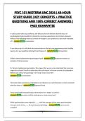 PSYC 101 MIDTERM EXAM 2026 &vert; 48-HOUR STUDY GUIDE &vert; KEY CONCEPTS &plus; PRACTICE QUESTIONS AND 100&percnt; CORRECT ANSWERS &vert; PASS GUARANTEE