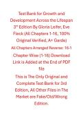 Test Bank Growth and Development Across the Lifespan 3rd Edition By Gloria Leifer&comma; Eve Fleck