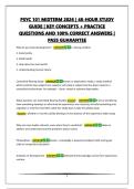 PSYC 101 BUNDLED  EXAMS 2026&vert; LATEST 2026 VERSION&vert;48-HOUR STUDY GUIDE &vert; KEY CONCEPTS &plus; PRACTICE QUESTIONS AND 100&percnt; CORRECT ANSWERS &vert; PASS GUARANTEE