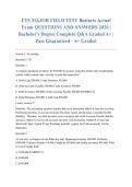 ETS MAJOR FIELD TEST Business Actual Exam QUESTIONS AND ANSWERS 2026 &vert; Bachelor's Degree Complete Q&A Graded A&plus; &vert; Pass Guaranteed - A&plus; Graded