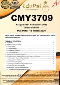 CMY3709 Assignment 1 &lpar;COMPLETE ANSWERS&rpar; Semester 1 2026 - DUE 18 March 2026