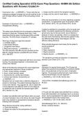 Certified Coding Specialist &lpar;CCS&rpar; Exam Prep Questions -AHIMA 6th Edition Questions with Answers Graded A&plus;