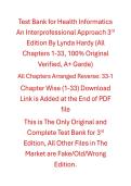 Test Bank Health Informatics An Interprofessional Approach 3rd Edition By Lynda Hardy