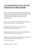 HLTH 501 BIOSTATISTICS ACTUAL TEST 2026 QUESTIONS WITH VERIFIED ANSWERS