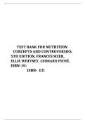 Test Bank for Nutrition&colon; Concepts and Controversies&comma; 5th Edition by Frances Sizer&comma; Ellie Whitney & Leonard Pich&eacute; &ndash; Complete Chapter Coverage &lpar;2026&ndash;2027&rpar;