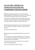 HLTH 501 WEEK 5 MIDTERM EXAM CERTIFICATION EVALUATION 2026 COMPREHENSIVE QUESTIONS ANSWERS