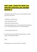 WSET LEVEL 2 EXAM TEST BANK 2026 UPDATED QUESTIONS AND ANSWERS GRADED A&plus;