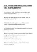 HLTH 501 WEEK 5 MIDTERM EXAM TEST PAPER 2026 STUDY GUIDE REVIEW