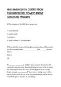 HMX IMMUNOLOGY CERTIFICATION EVALUATION 2026 COMPREHENSIVE QUESTIONS ANSWERS
