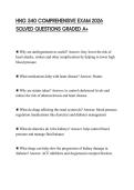 HNG 540 COMPREHENSIVE EXAM 2026 SOLVED QUESTIONS GRADED A&plus;