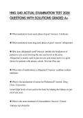 HNG 540 ACTUAL EXAMINATION TEST 2026 QUESTIONS WITH SOLUTIONS GRADED A&plus;
